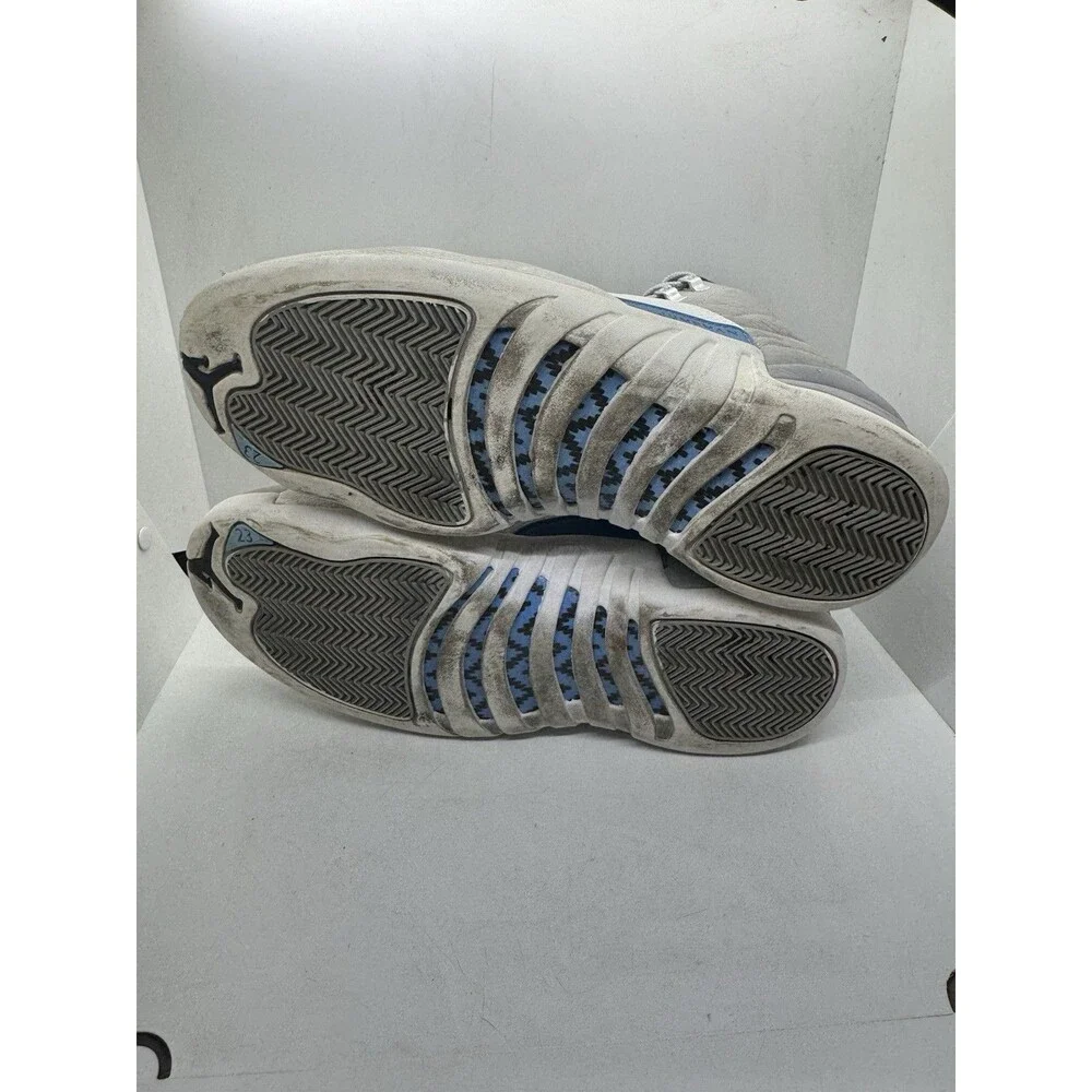 Nike Air Jordan 12 Retro Grey University Blue Size 12 Shoes Sneakers 130690 007
